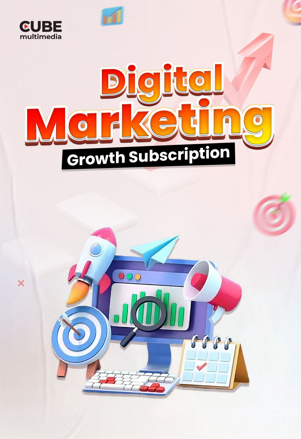 Digital Marketing Growth Subscription Monthly Cube Multimedia